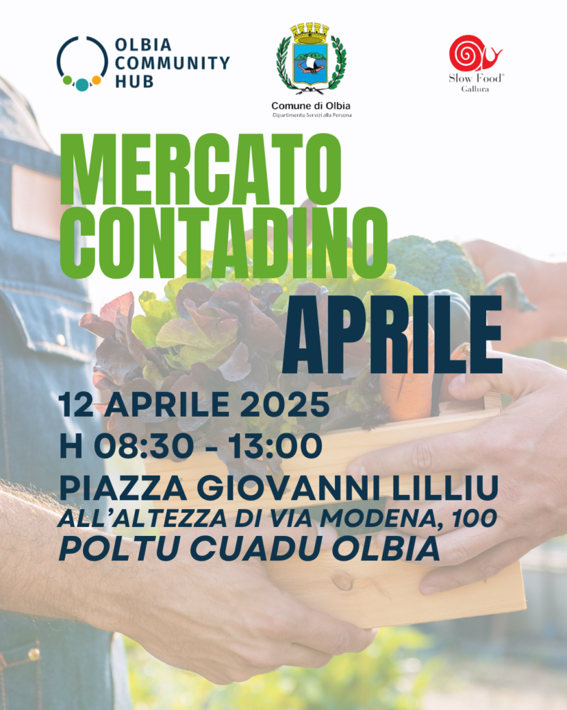 Il Mercato Contadino torna il 12 aprile: nuova sede in Piazza Giovanni Lilliu!