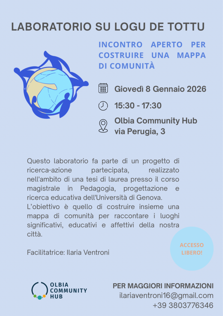 Laboratorio “Su Logu de Tottu”: costruire insieme la mappa di comunità di Olbia